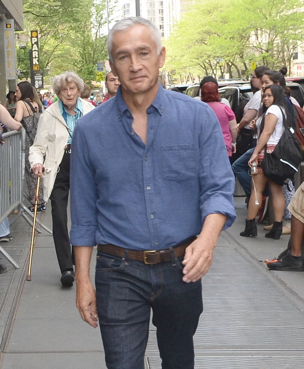  TV Personality Jorge Ramos is seen in Midtown  on May 11, 2015 in New York City.  (Photo by Raymond Hall/GC Images)