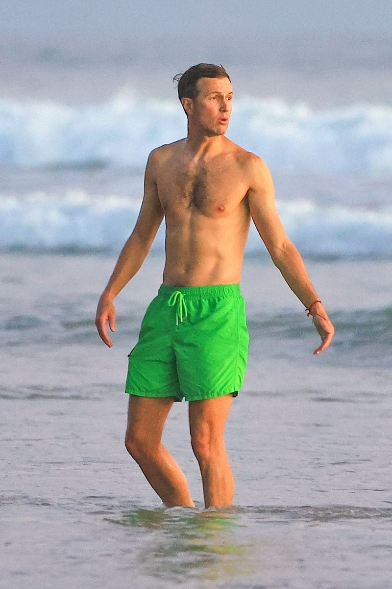 Jared Kushner matched his wife with neon green swim shorts