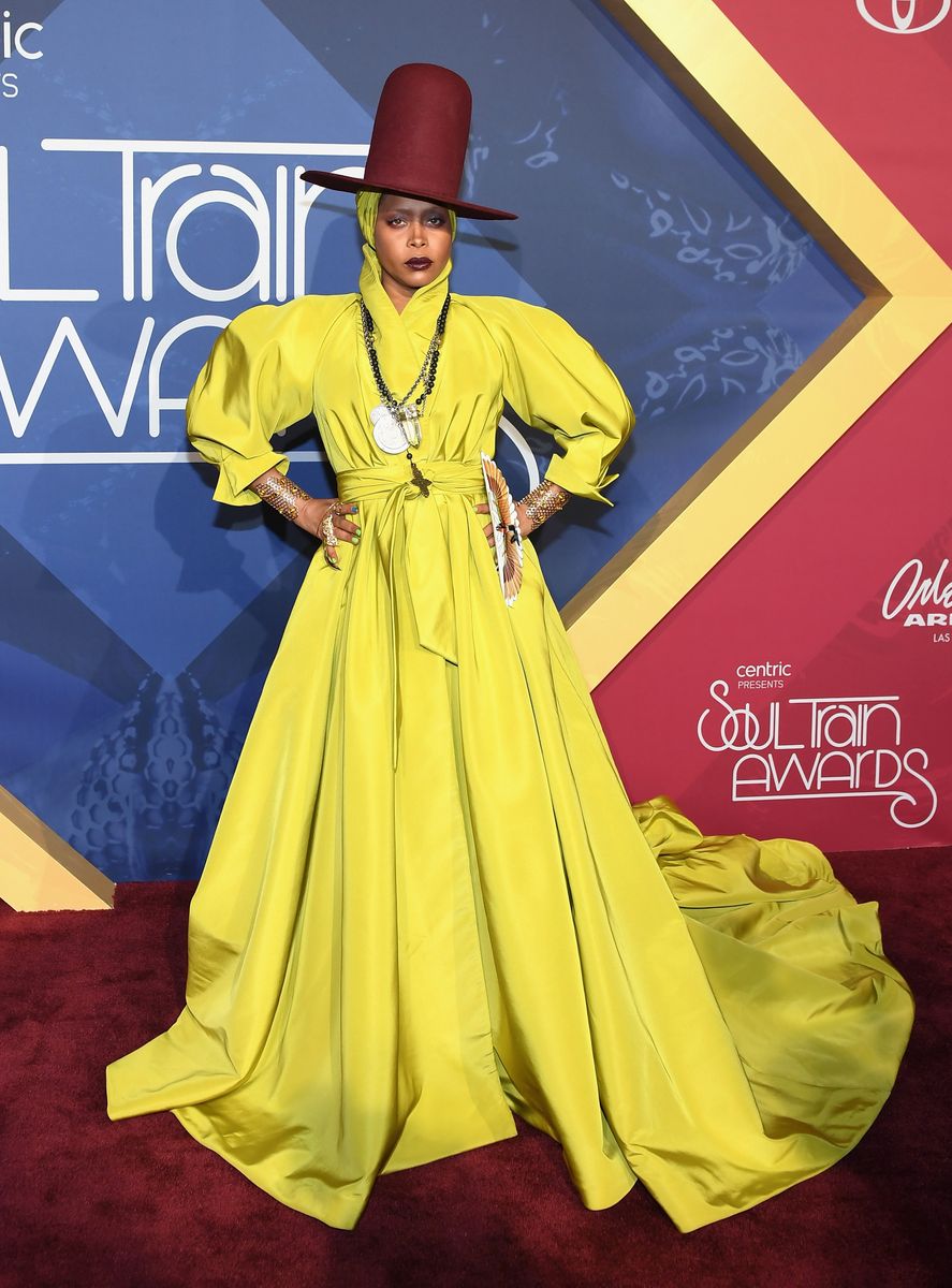 Host Erykah Badu attends the 2016 Soul Train Music Awards at the Orleans Arena on November 6, 2016 in Las Vegas