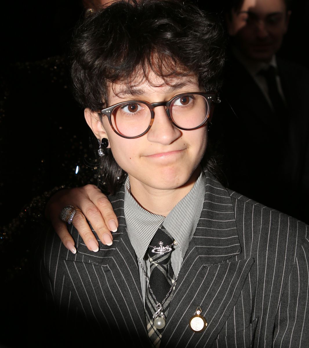 Emme Maribel Muniz attends the opening night of "Othello" at the Barrymore Theatre on March 23, 2025 in New York City. 