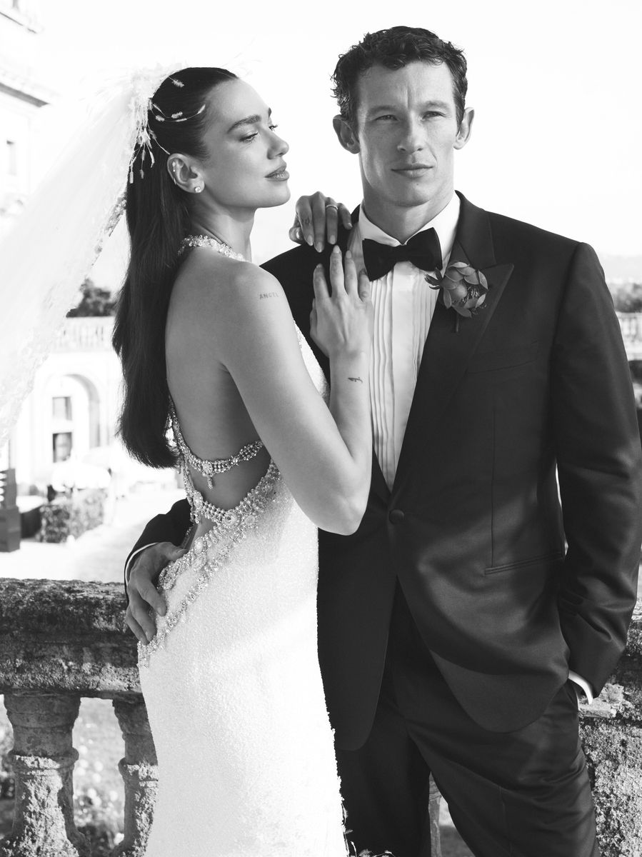 Dua Lipa and Callum Turner on their wedding day
