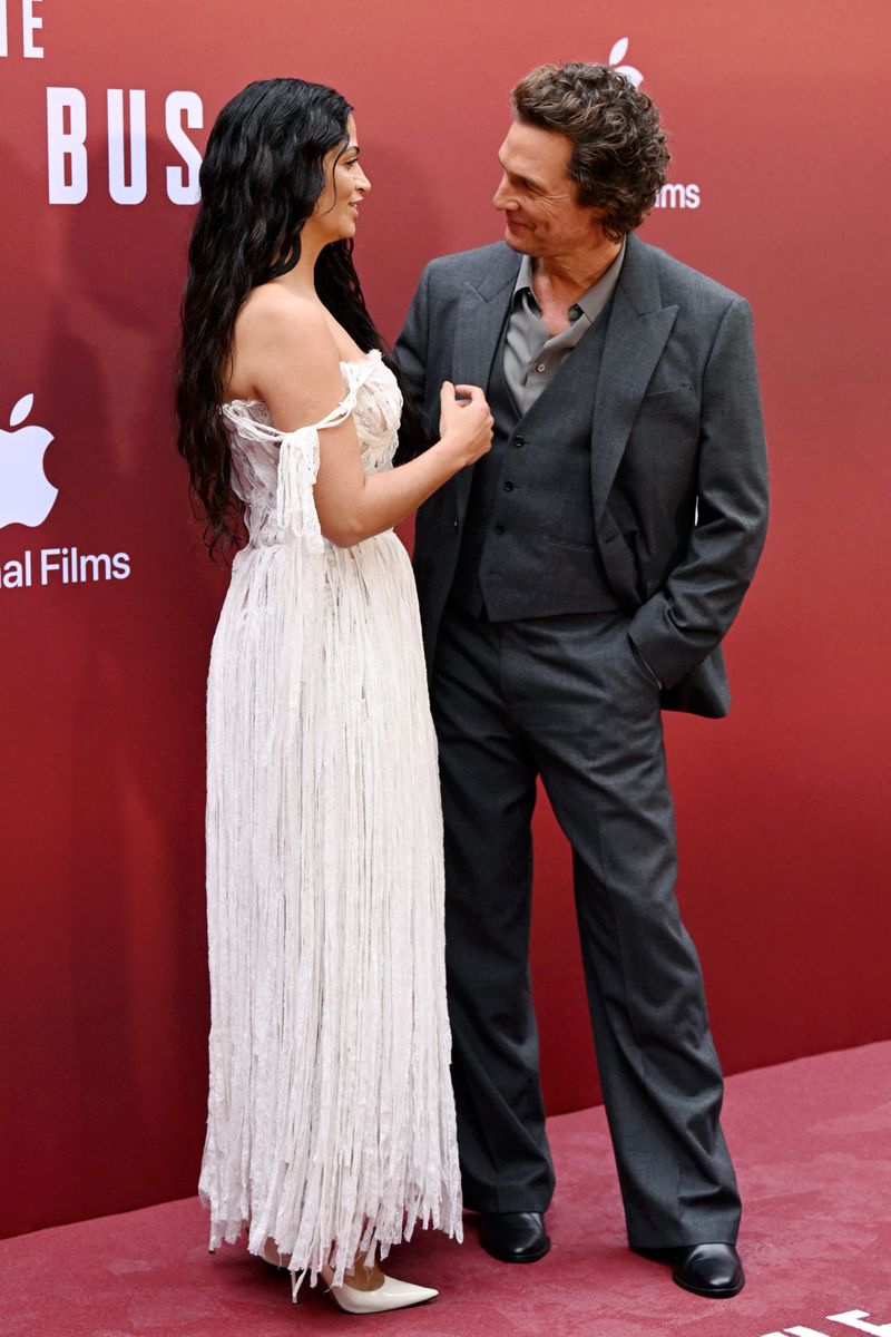 Camila Alves McConaughey and Matthew McConaughey attend "The Lost Bus" UK Special Screening 