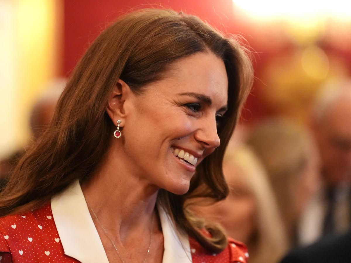 Princess Kate's ruby and diamond earrings added a meaningful touch to her vintage-inspired ensemble.