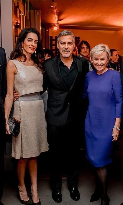 Amal, with husband George Clooney, wore vintage Chanel to the World Economic Forum in Davos in 2017.
Photo: Getty Images