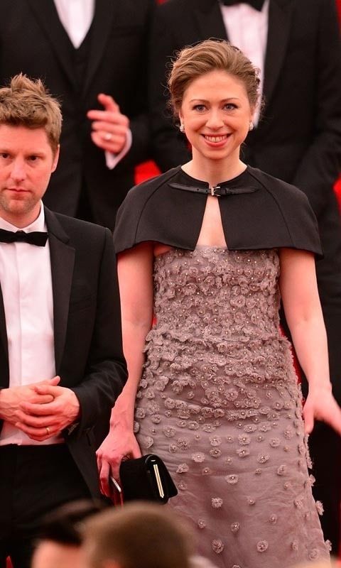 Chelsea donned a cape and an intricate dress for the
PUNK: Chaos To Couture Costume Institute Gala in 2013.