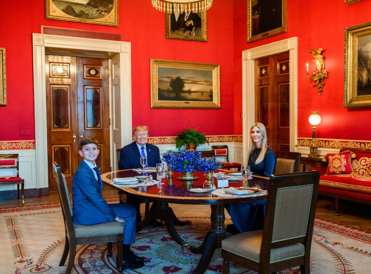 Jared Kushner, Ivanka Trump, Donald Trump and Joseph Kushner gathered for an intimate birthday dinner at the White House.