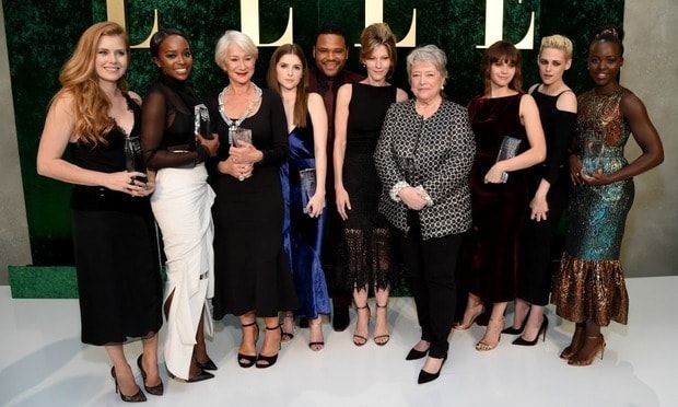 Amy Adams, Aja Naomi King, Helen Mirren, Anna Kendrick, Kathy Bates, Felicity Jones, Kristen Stewart and Lupita Nyong'o were all honored with special covers for Elle's Women in Hollywood issue.
Photo: Michael Kovac/Getty Images for ELLE