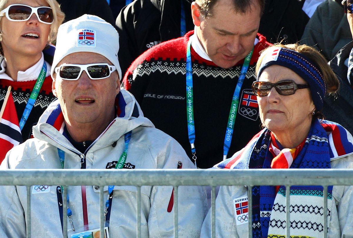 King Harald and Queen Sonja of Norway at the 2010 Vancouver Winter Olympics in Whistler, Canada
