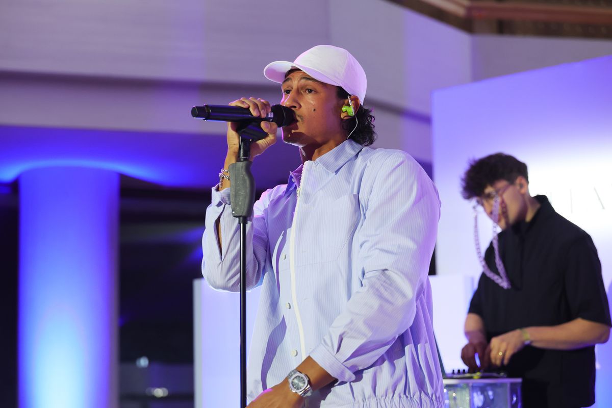 EMILIO performs onstage at Tiffany&Co New Store Opening 