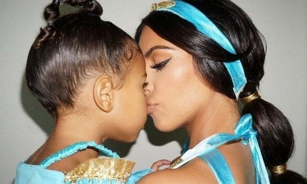 Kim, a self-professed lover of Halloween, couldn't resist joining in with her kids and wore her own costume from a previous Halloween.
Photo: Kim Kardashian West