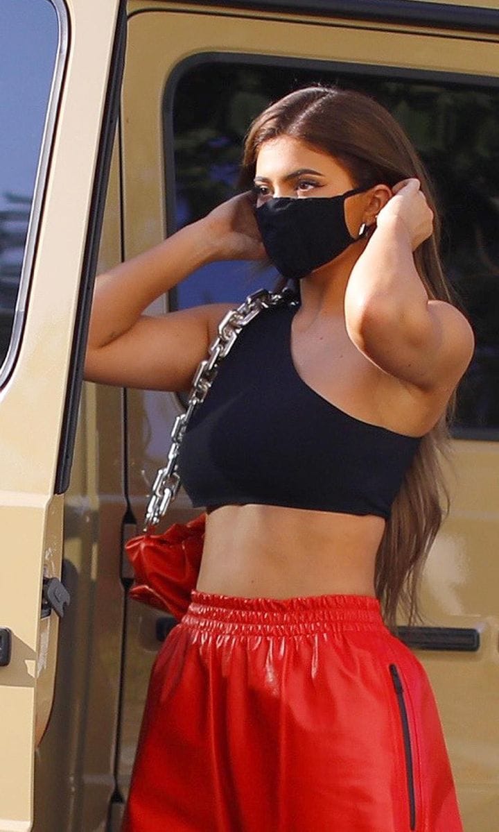 Exclusive Kylie Jenner is red hot as she is seen leaving a photoshoot