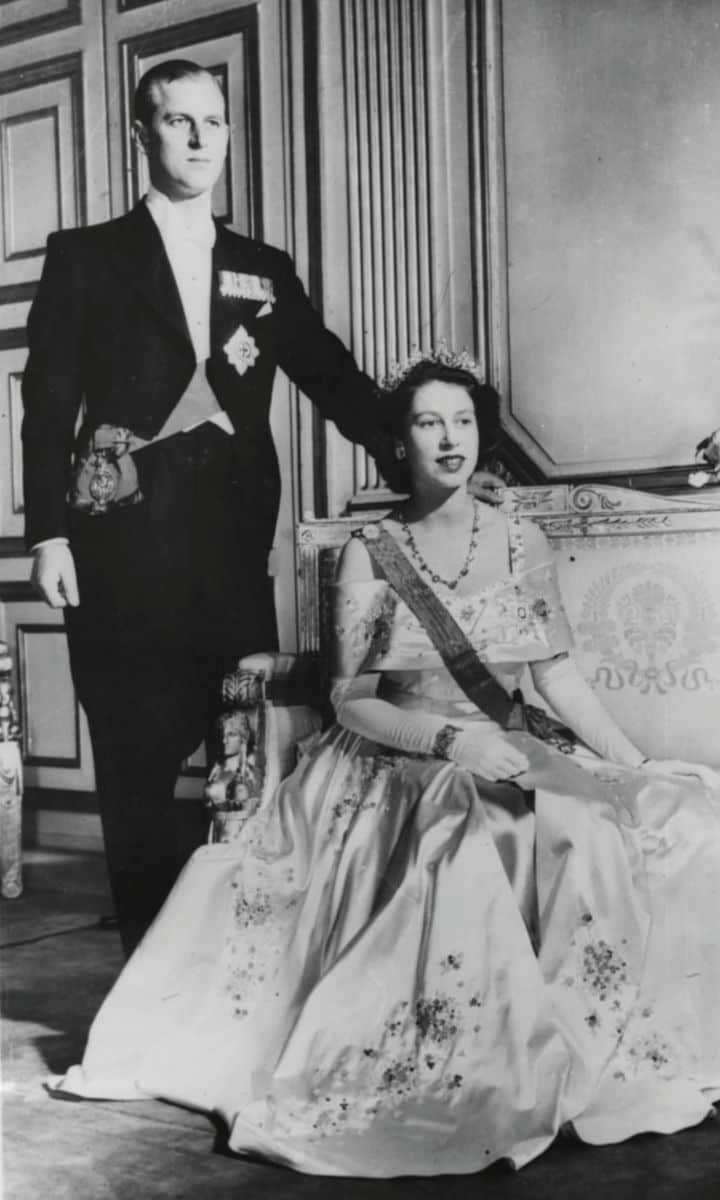 Reina Isabel y el principe Felipe