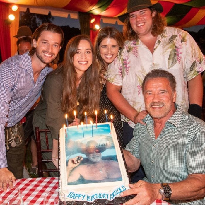 Arnold Schwarzeneggers son Joseph Baena celebrates dads birthday with gym photo