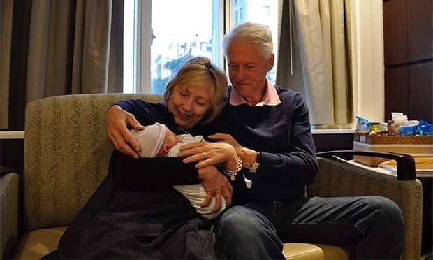 Hillary is grandmother to Charlotte, 2, and one-month-old Aidan.
<br>
Photo: Getty Images