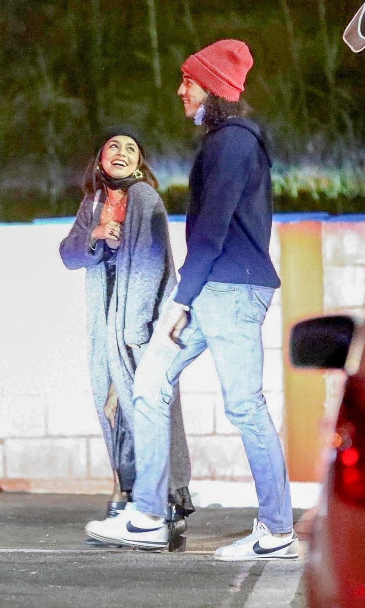 Vanessa Hudgens hugs man in Los Angeles after 'date night'