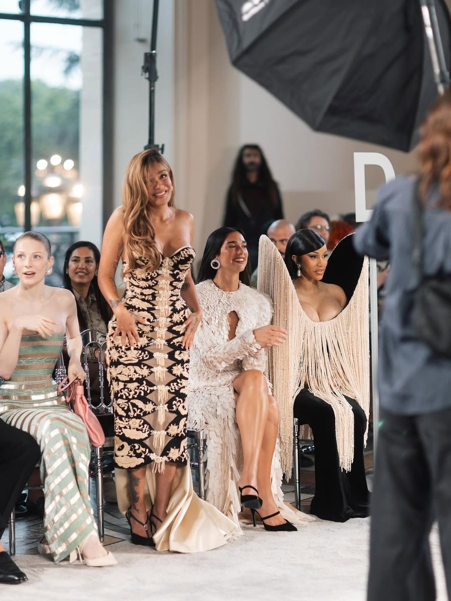 Karol G and Dua Lipa were seated front and center, joined by Cardi B, Cooper Koch, and Hunter Schafer. 