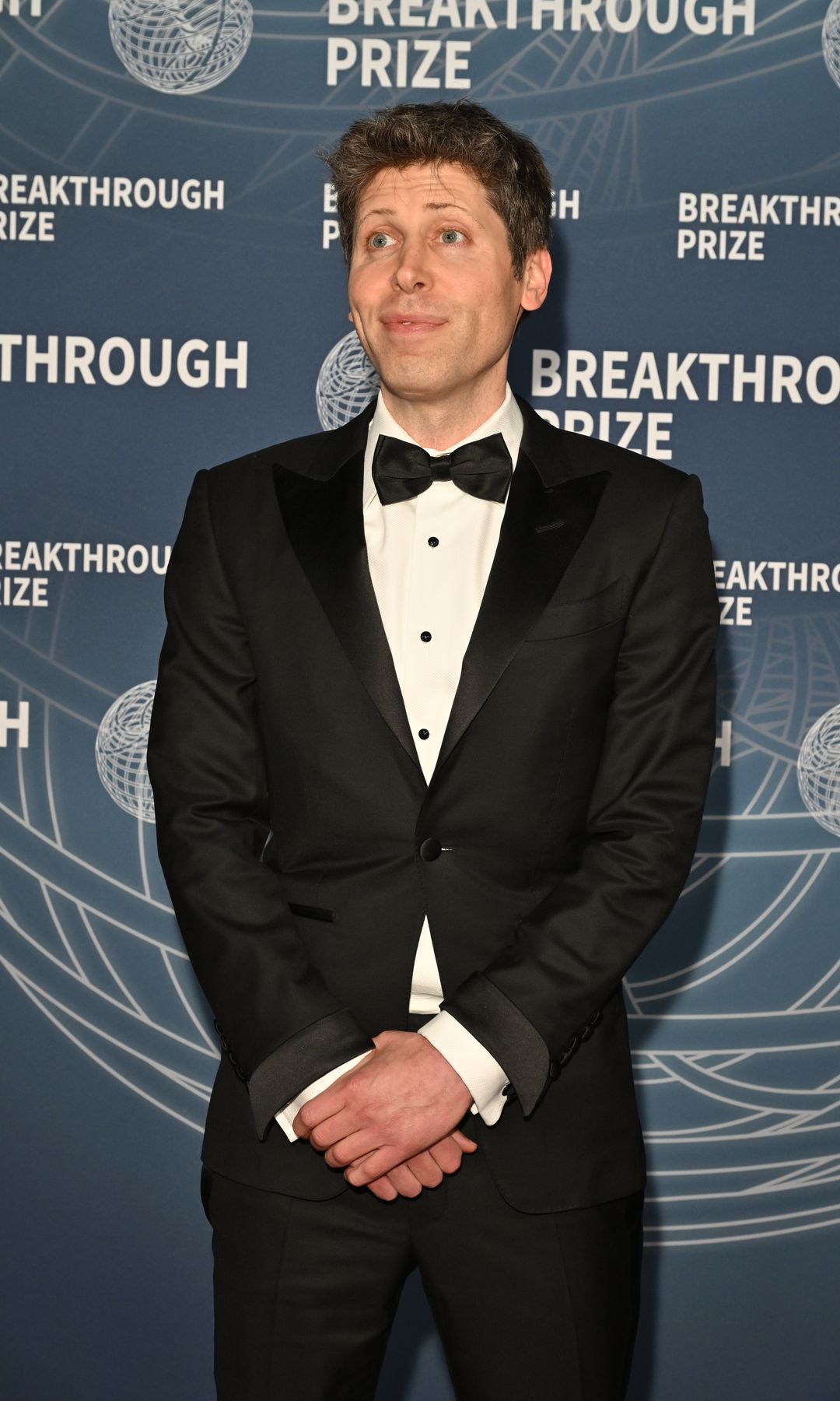 Sam Altman attends the 11th Breakthrough Prize Ceremony at Barker Hangar on April 05, 2025 in Santa Monica, California. 