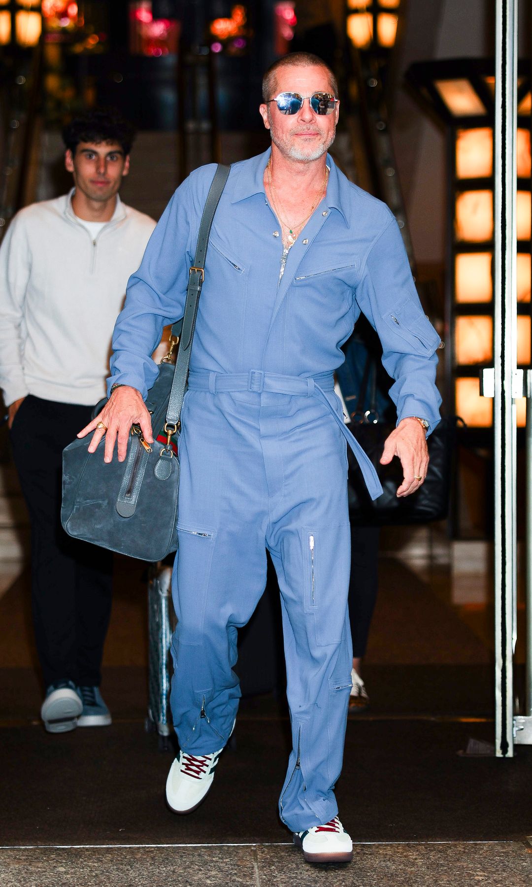 Brad Pitt and Ines de Ramon wore matching outfits in New York