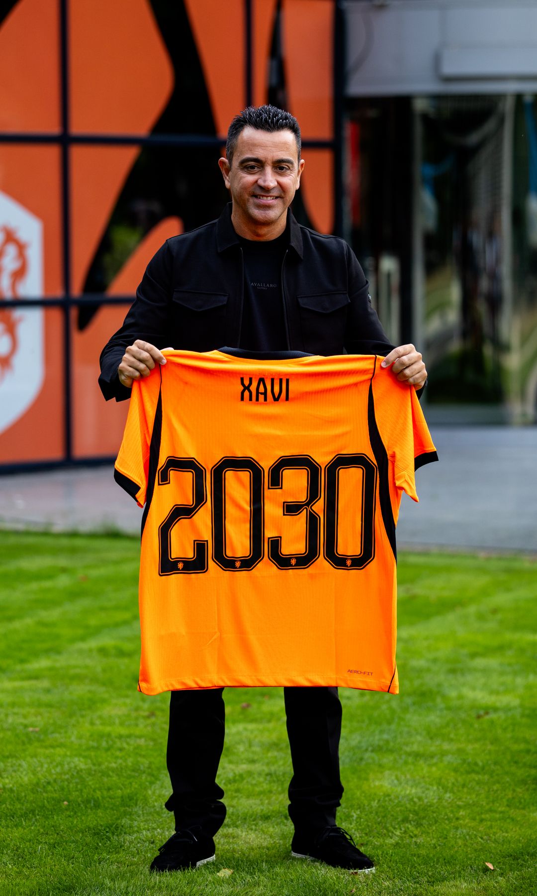 Xavi Hernandez during the unveiling of him as the new head coach of the Netherlands men's football team at the KNVB Campus