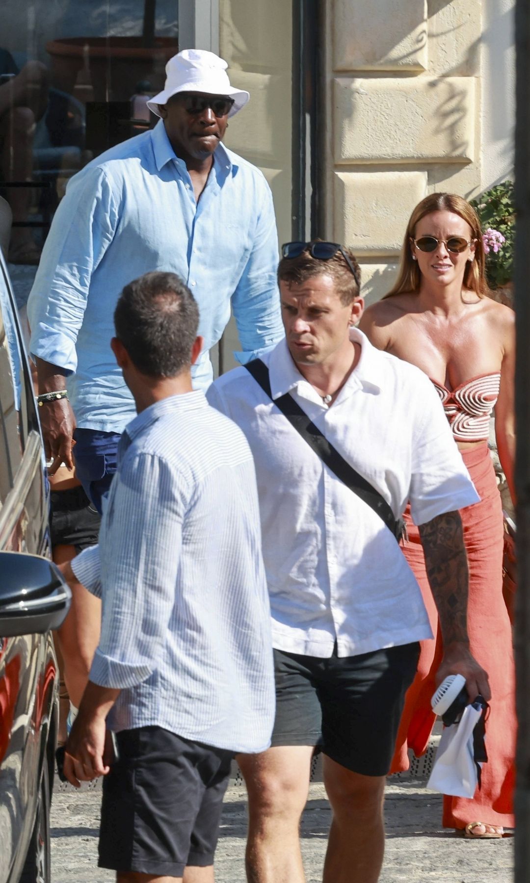 Prieto looked stunning in a coral colored outfit