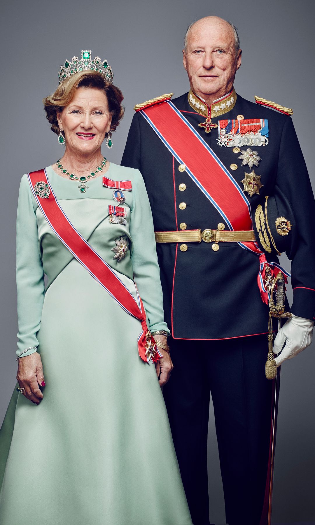 King Harald V and Queen Sonja, whose 58th wedding anniversary fell on the exact day of King Haakon VIII’s first address.
