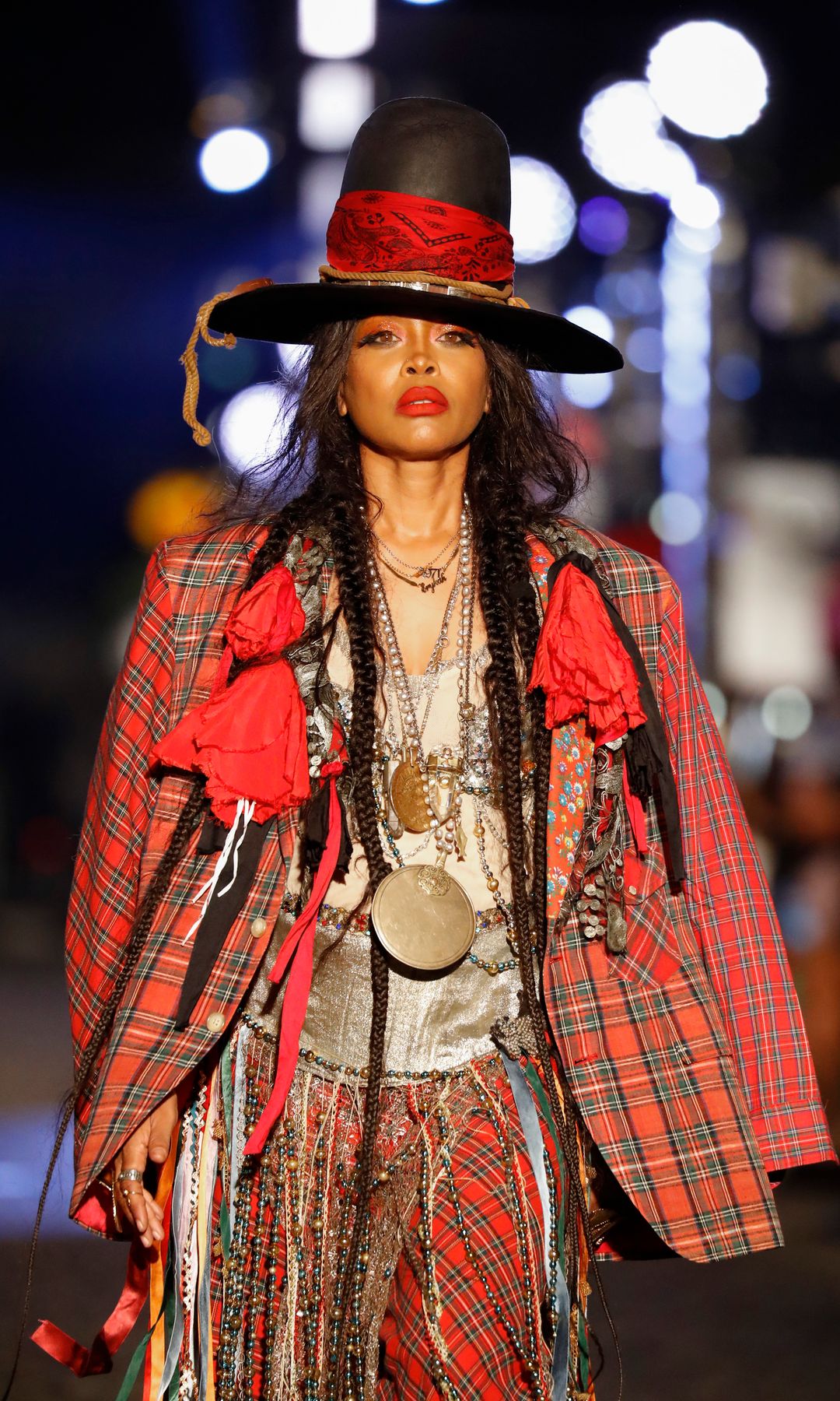 Erykah Badu walks the runway for VOGUE World: New York on September 12, 2022 in New York City