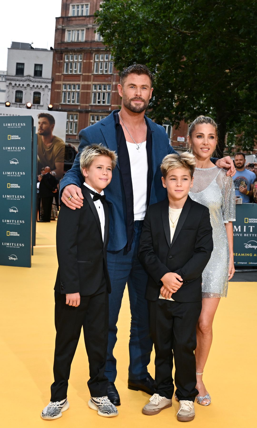 Chris Hemsworth and Elsa Pataky with their kids, Tristan Hemsworth and Sasha Hemsworth 