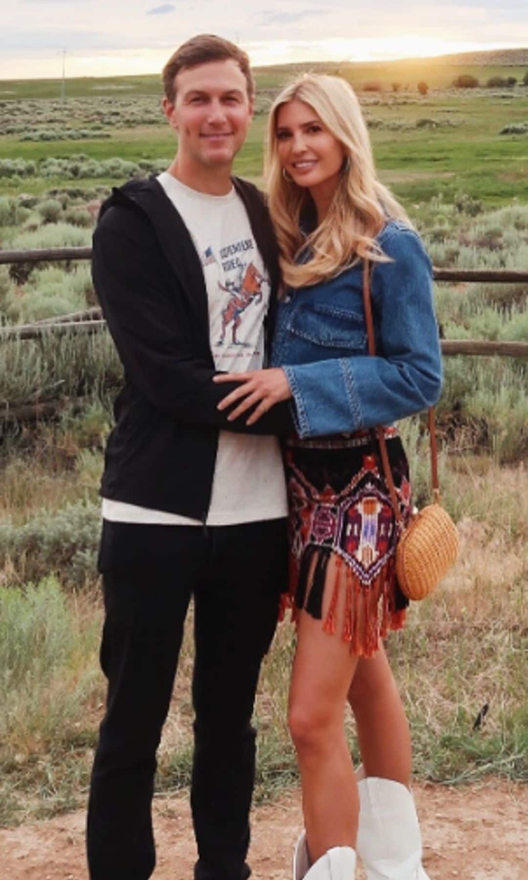 She shared different outfits alongside Jared Kushner