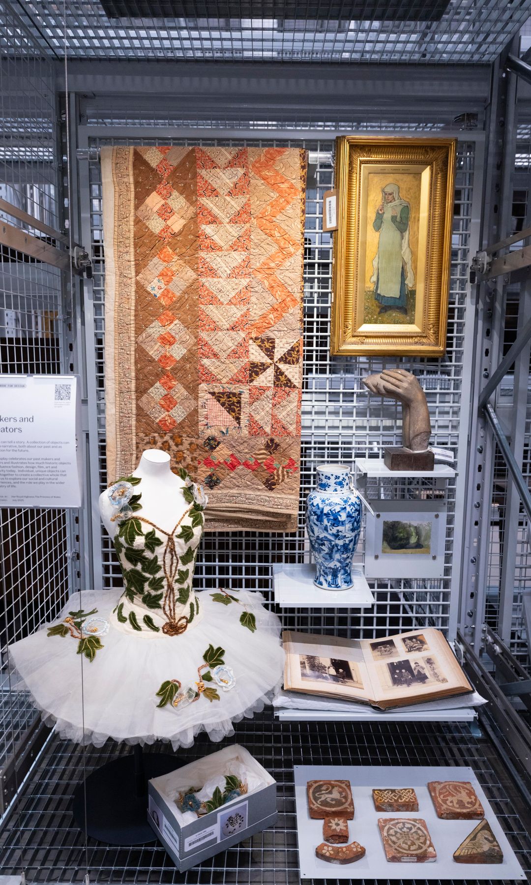 V&A East Storehouse unveils the new mini display âMakers and Creatorsâ, curated by Her Royal Highness The Princess of Wales. Exploring how historic objects can inspire creativity today, objects include Oliver Messelâs Fairy of the Woodland Glades costume for The Royal Balletâs 1960 production of The Sleeping Beauty, a watercolour by well-known childrenâs author Beatrix Potter and childhood photograph album belonging to her father, Rupert Potter, alongside a Qing dynasty porcelain vase (circa. 1662-1722) and a mid-20th century sculpture by Clemence Dane. V&A East Storehouse is the V&Aâs new working museum store and visitor attraction on East Bank, Queen Elizabeth Olympic Park, immersing visitors in over half a million works spanning every creative discipline from fashion to theatre, streetwear to sculpture, design and beyond.  