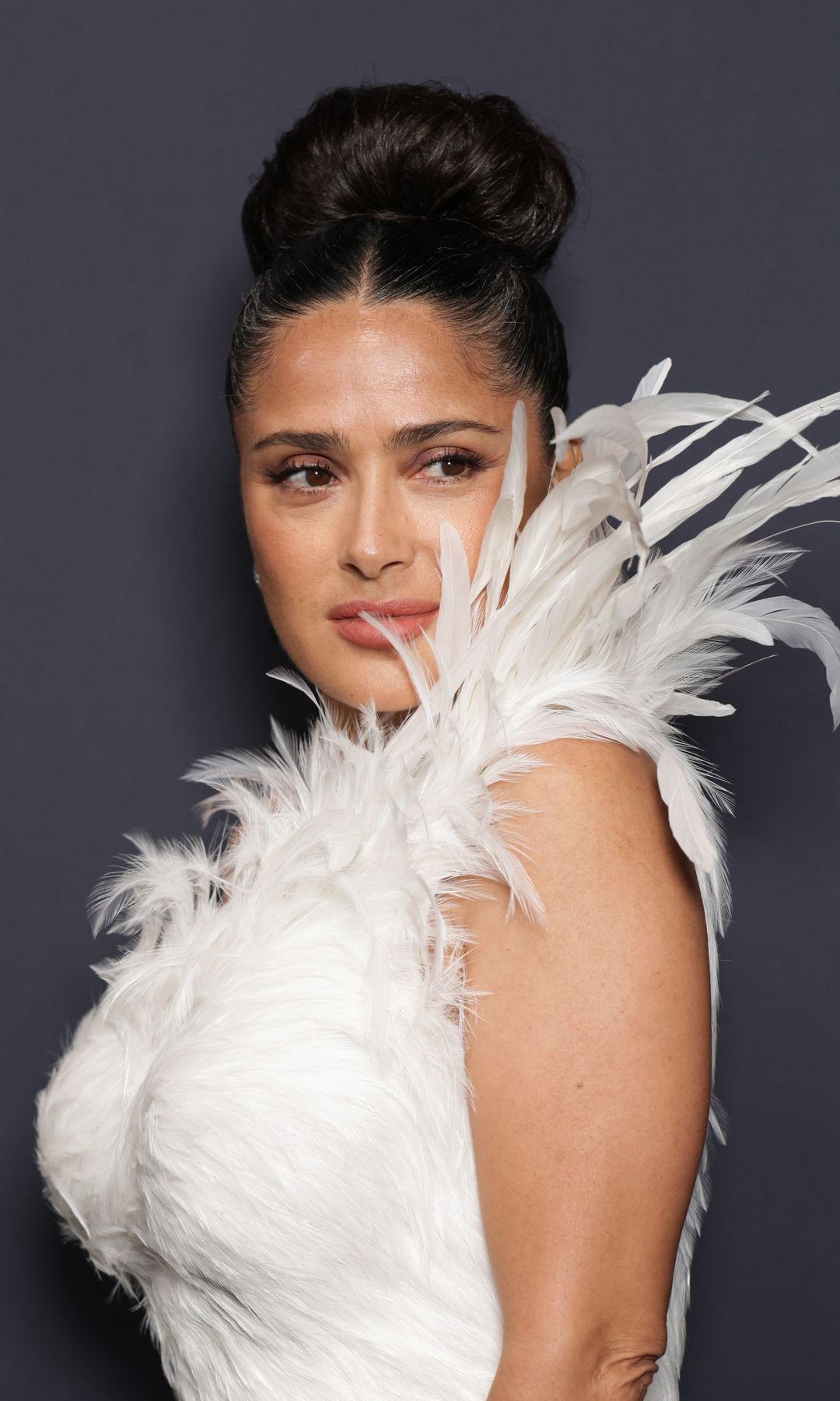 Salma Hayek attends Women In Motion official dinner at Place de la Castre on May 17, 2026 in Cannes, France.