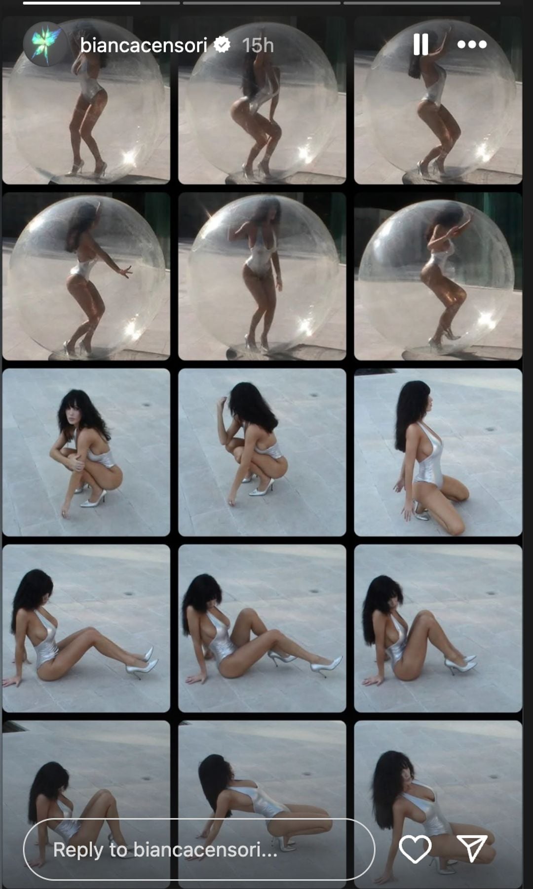 Censori shared the name of the photographer on her Instagram