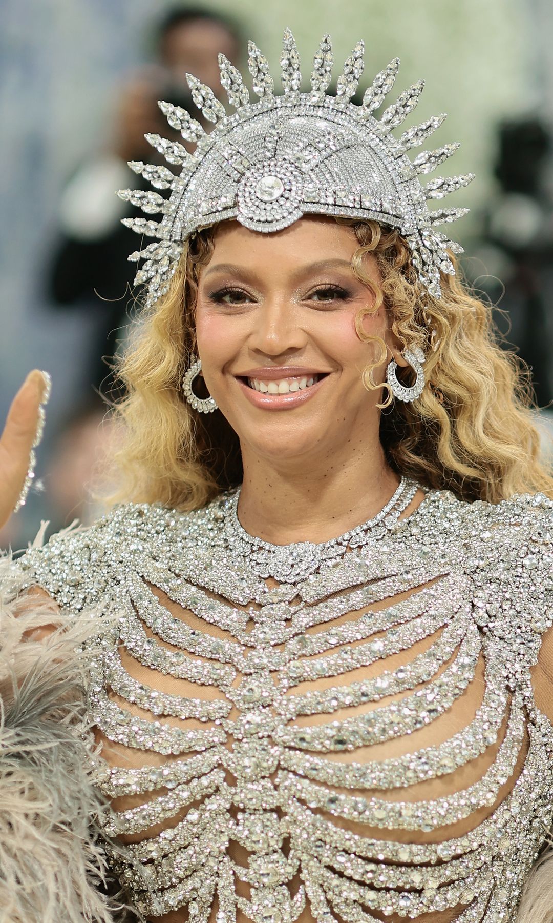 Beyoncé, 45, stuns in daring new look featuring nothing but fur and diamonds