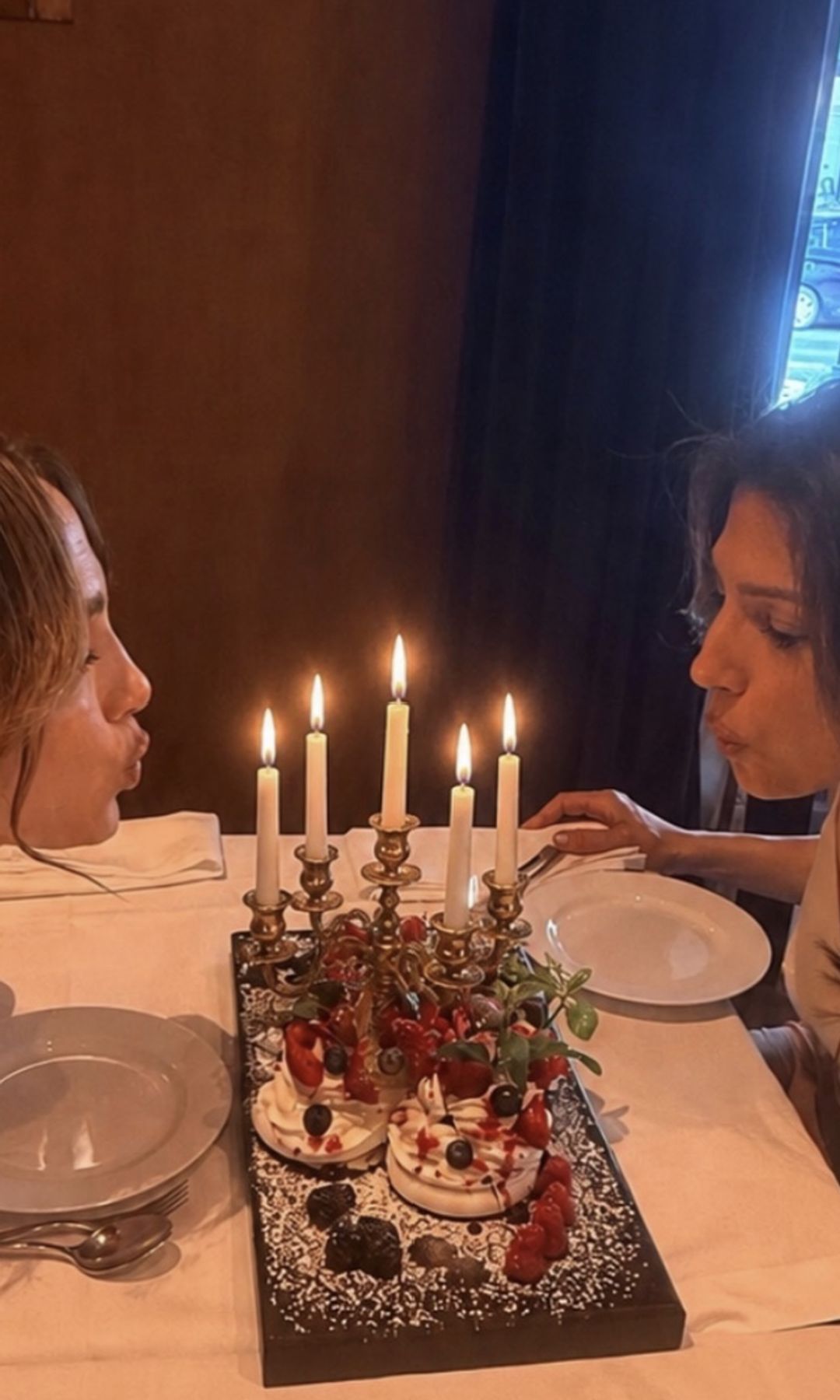 The sisters celebrated their birthdays with a lot of cake