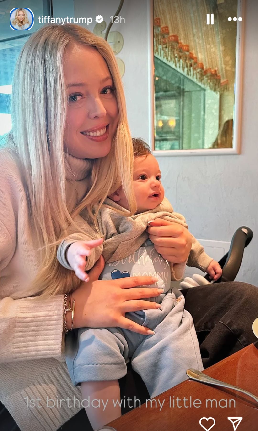 Tiffany Trump celebrates her first birthday with her 'little man'