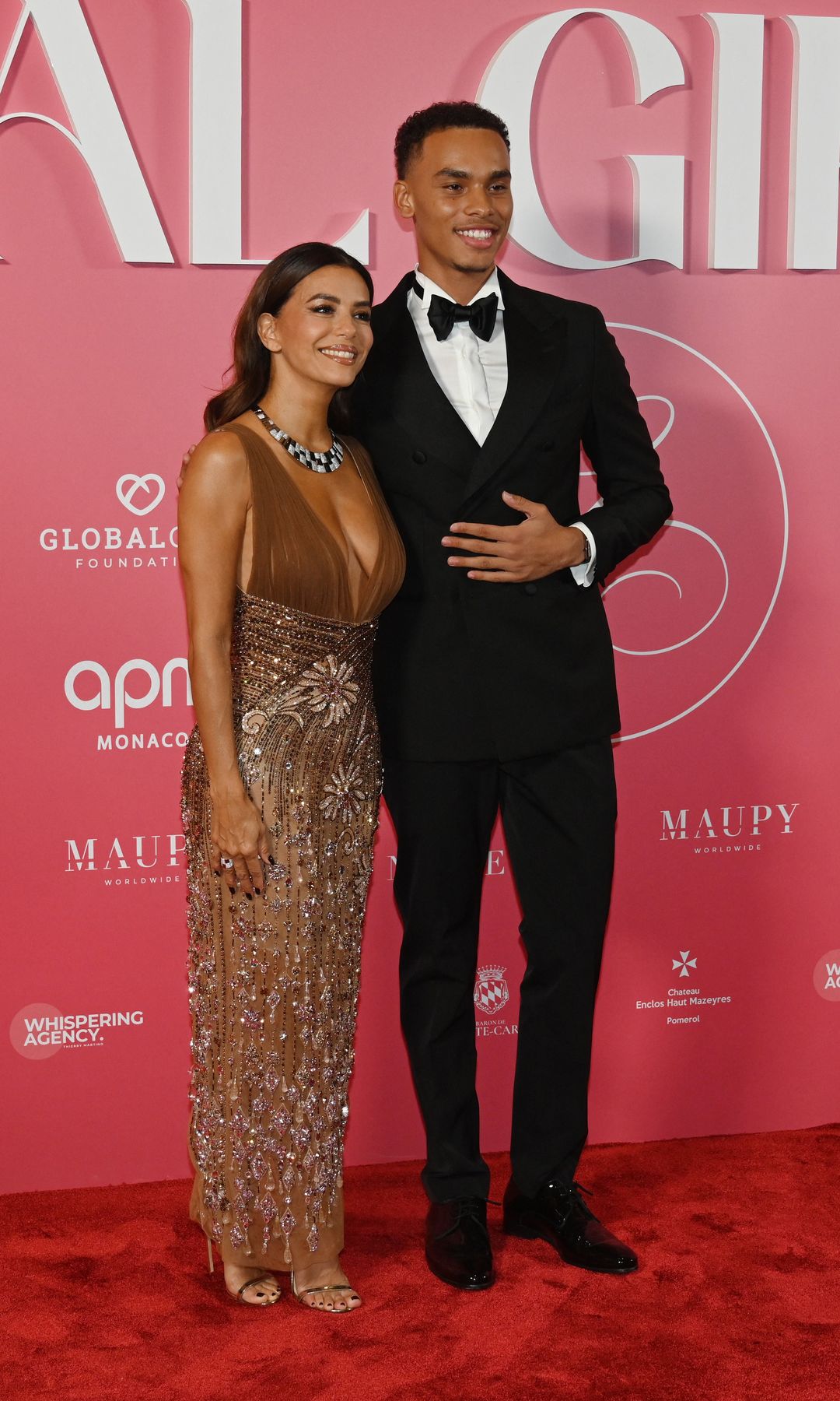 Longoria alongside Alexandre Grimaldi at the first Global Gift Gala in Monaco