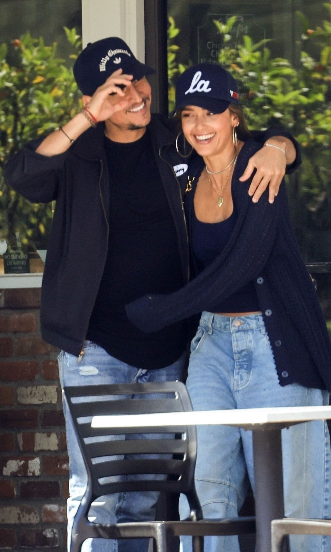For their outing, Ramirez and Alba coordinated their looks