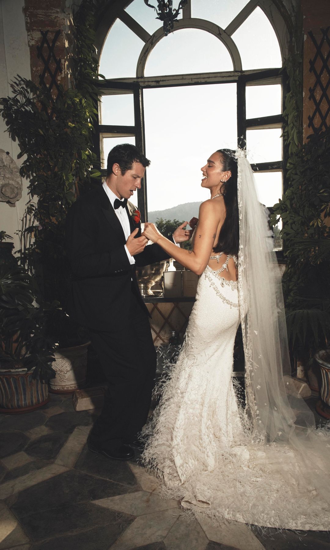 Dua Lipa and Callum Turner on their wedding day 
