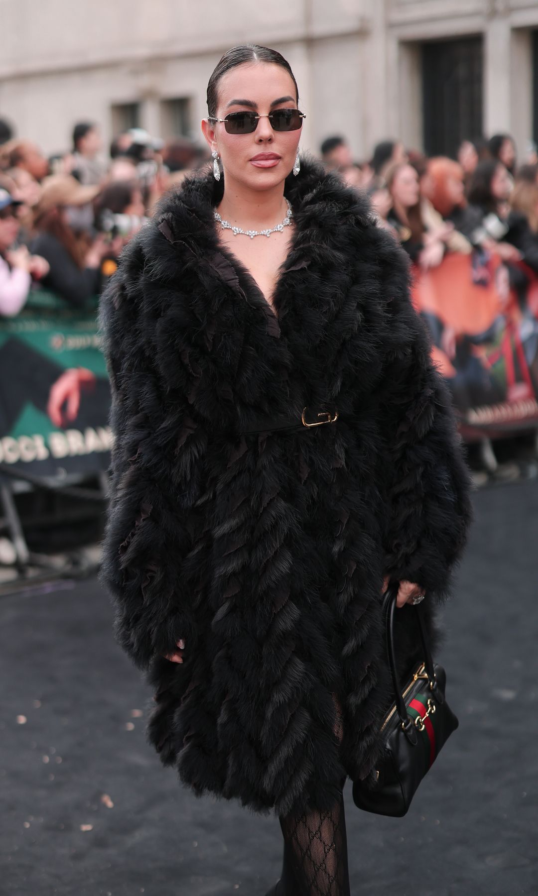 Georgina Rodriguez at the Gucci fashion show during the Milan Womenswear Fall/Winter 2026/2027