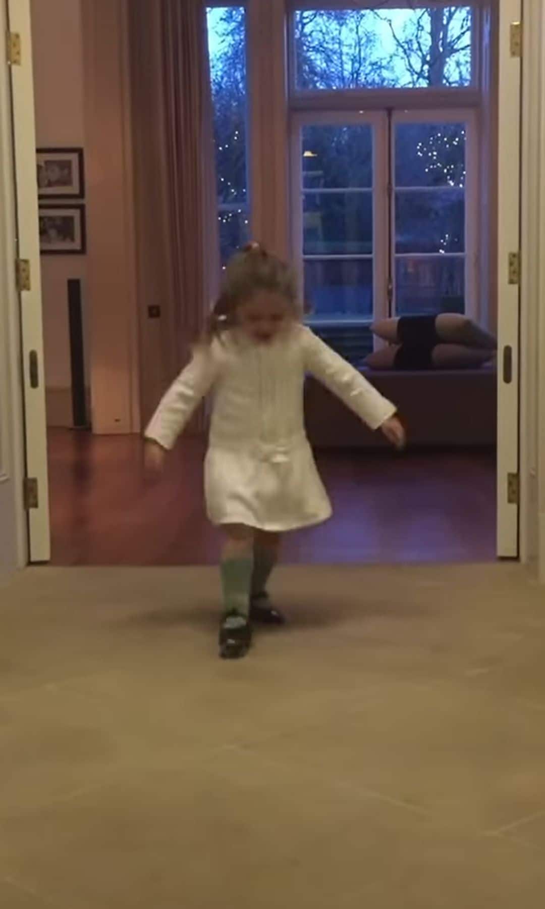 Beckham shared an adorable clip of his daughter tap dancing