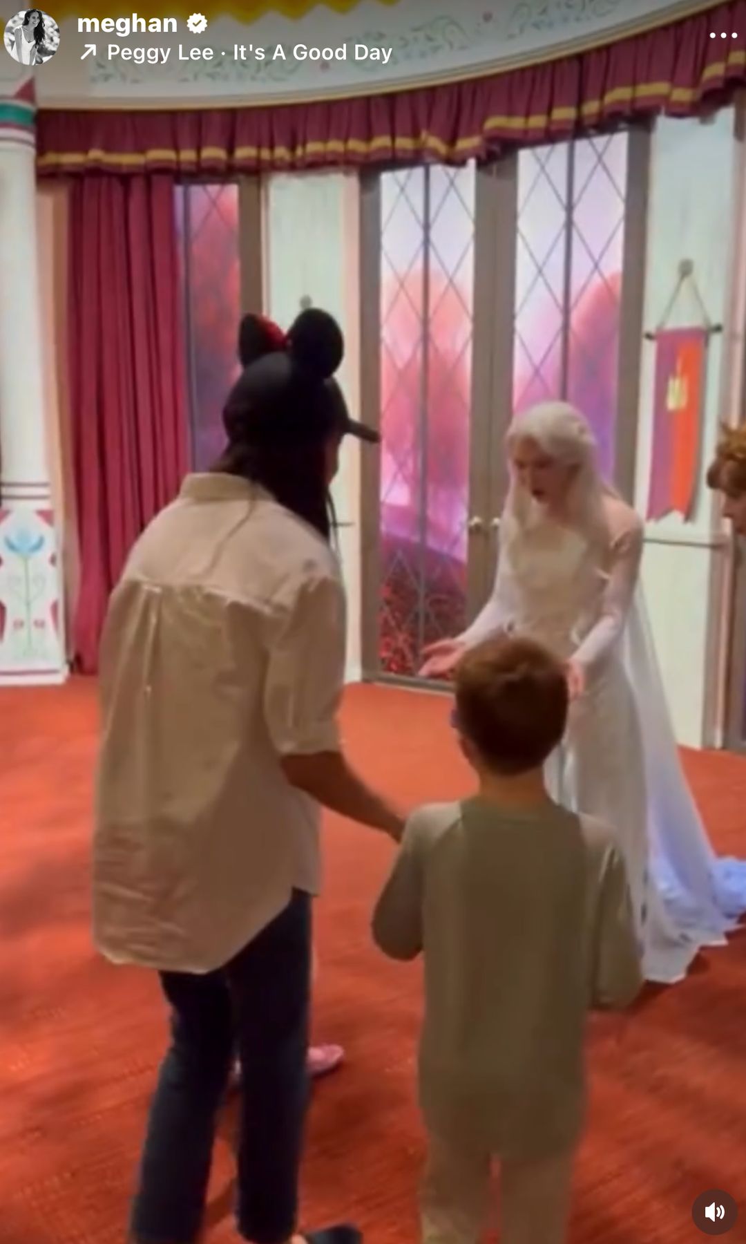 The Duke and Duchess' son also met the characters from 'Frozen'