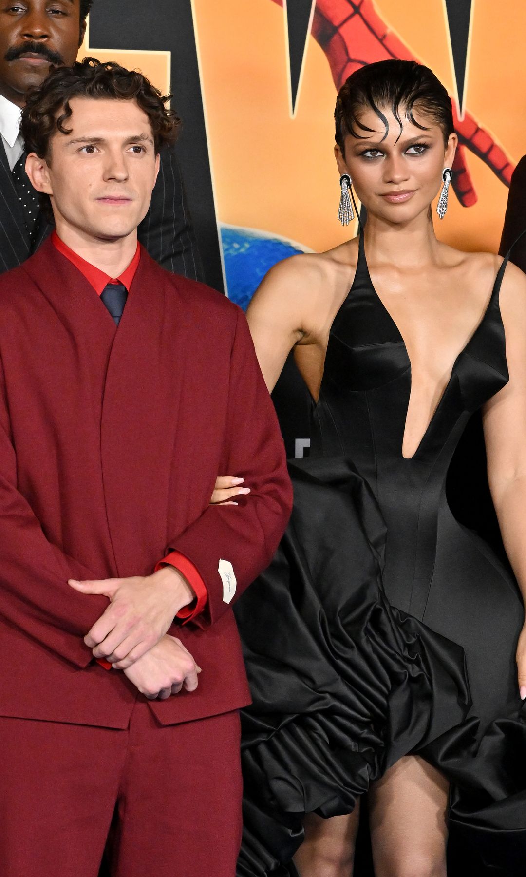 HOLLYWOOD, CALIFORNIA - JULY 27: Tom Holland and Zendaya attend the Los Angeles Premiere of Columbia Pictures' "Spider-Man: Brand New Day" at Dolby Theatre on July 27, 2026 in Hollywood, California. (Photo by Axelle/Bauer-Griffin/FilmMagic)