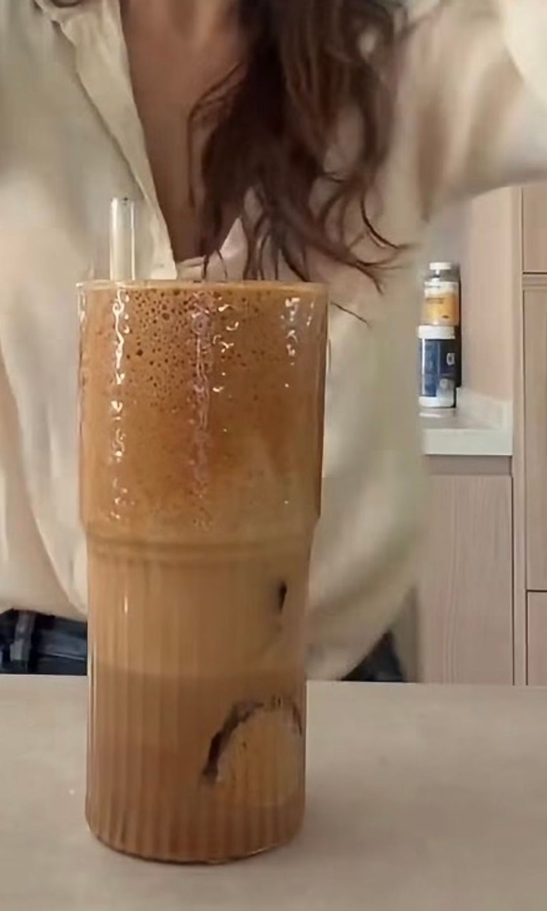 The finished drink has a naturally creamy texture with notes of caramel, vanilla, and banana that complement the coffee instead of overpowering it