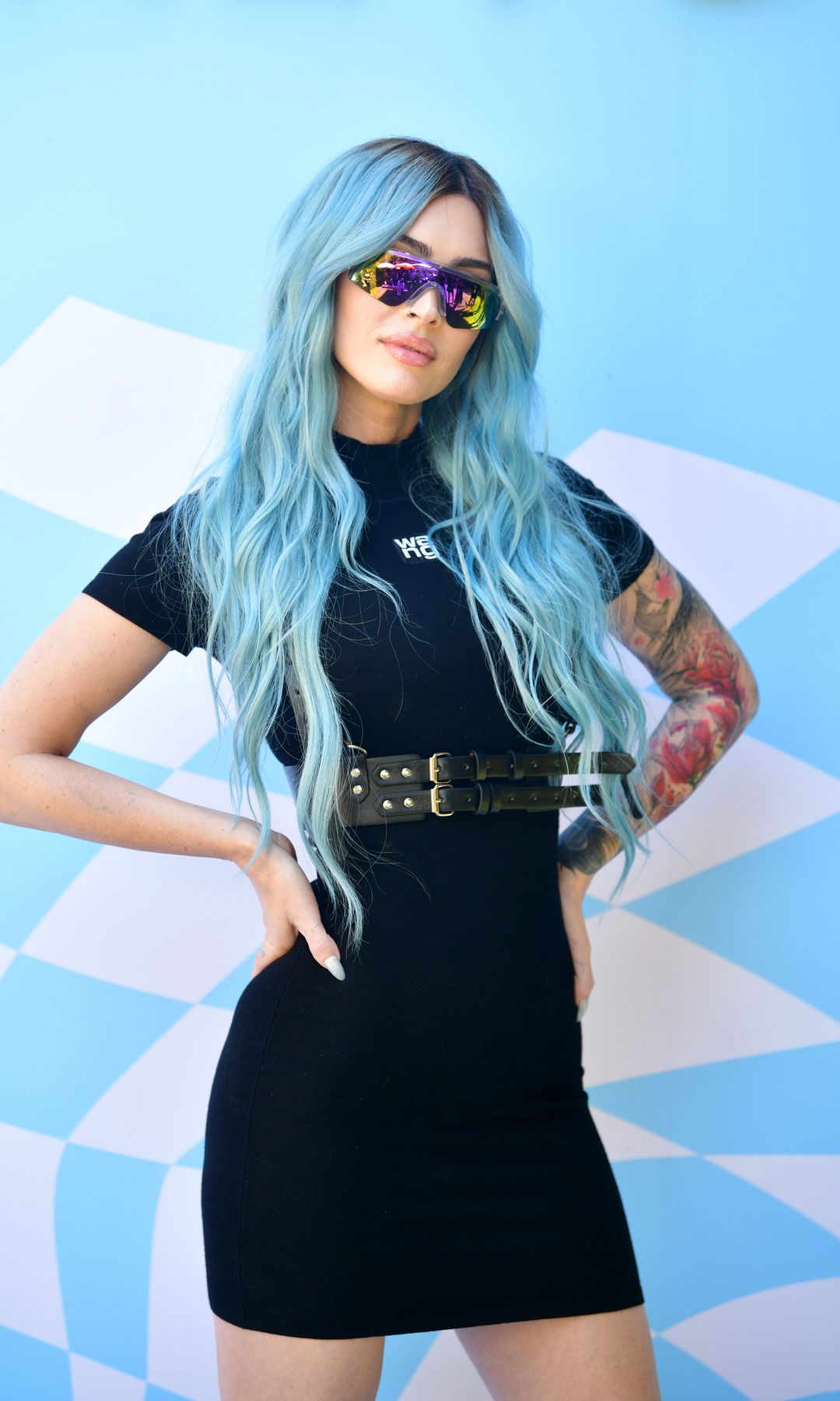 Megan Fox at the Revolve Festival 2024 with her signature sponky style