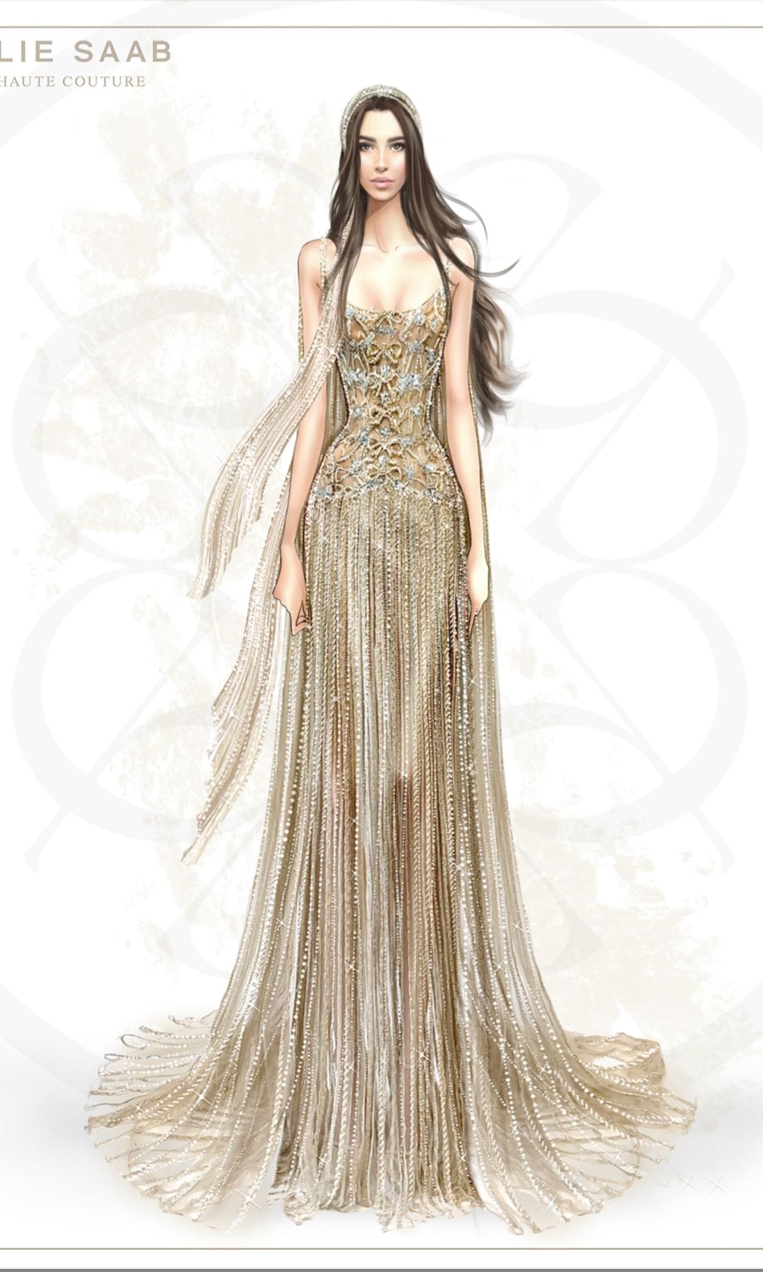 In Lebanon, Zein Qutami wore three couture wedding dresses by her father-in-law Elie Saab