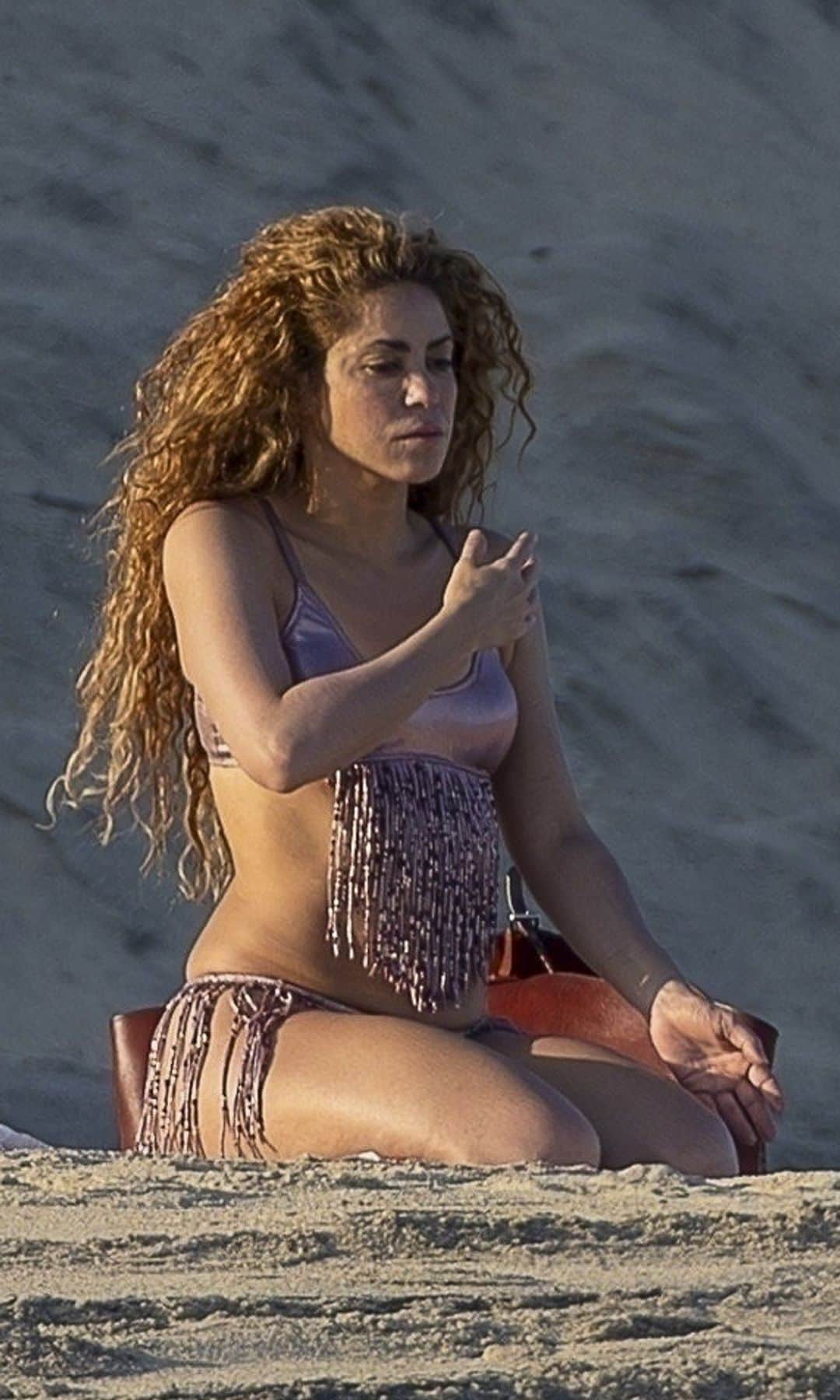 Eyes closed, Shakira seemed to recharge her energy for what lies ahead.