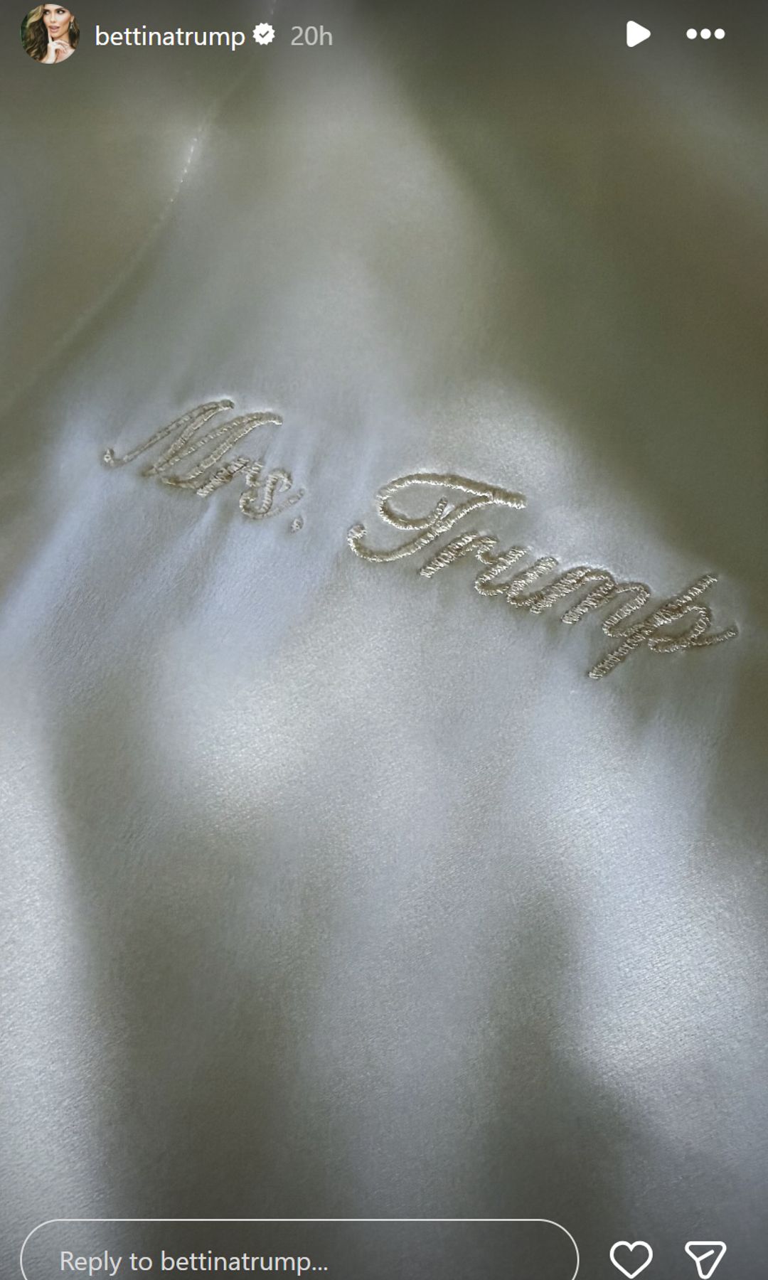 Bettina Anderson shared a look at the robe she wore as she prepared for her wedding