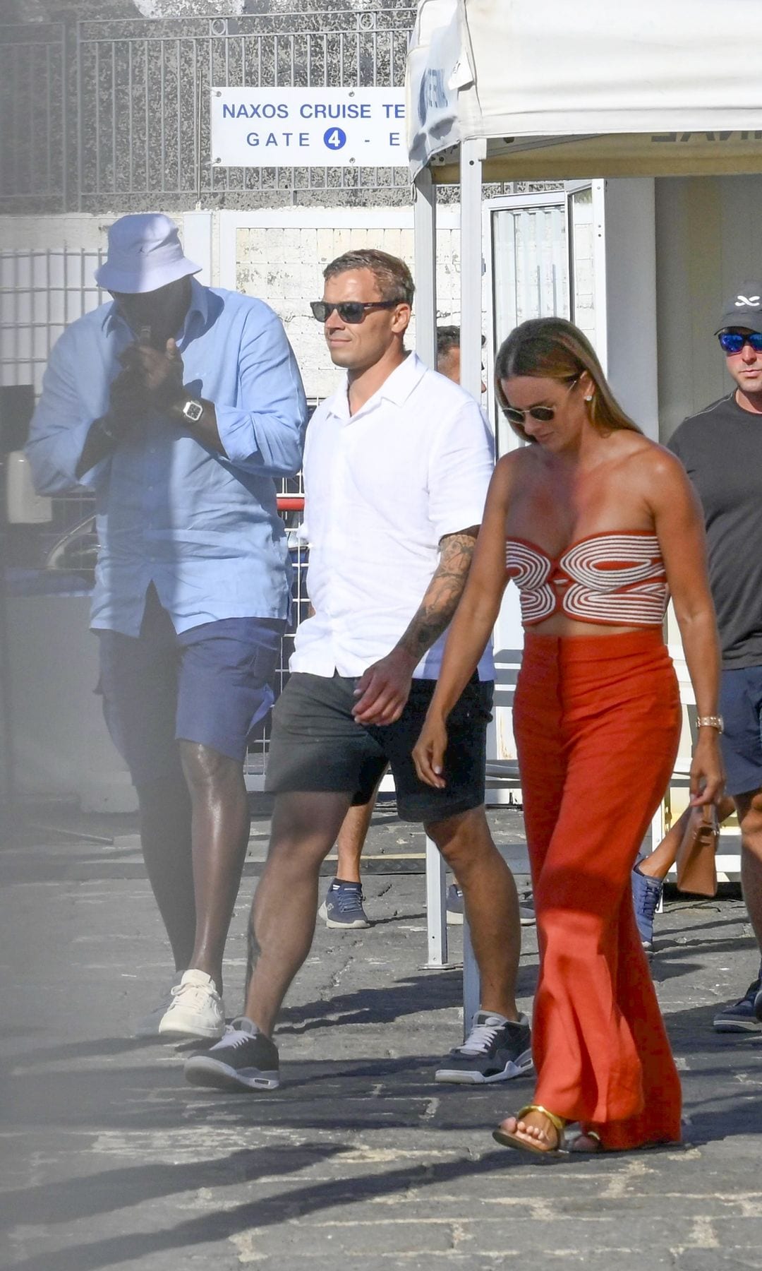 Michael Jordan and Yvette Prieto were spotted walking down the streets of Taormina