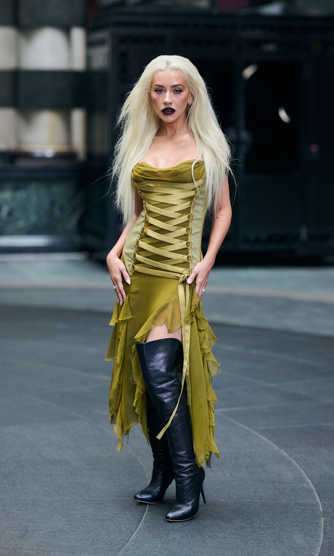 Christina Aguilera revives vintage Versace dress for the first time in 22 years