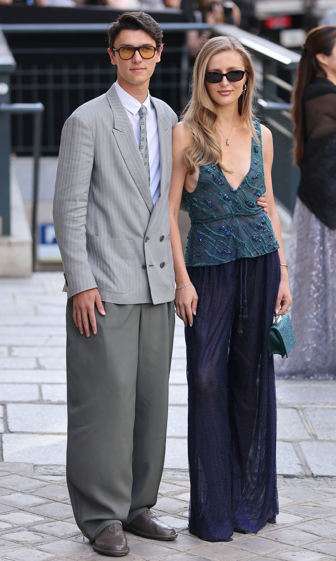 The couple looked elegant and in love