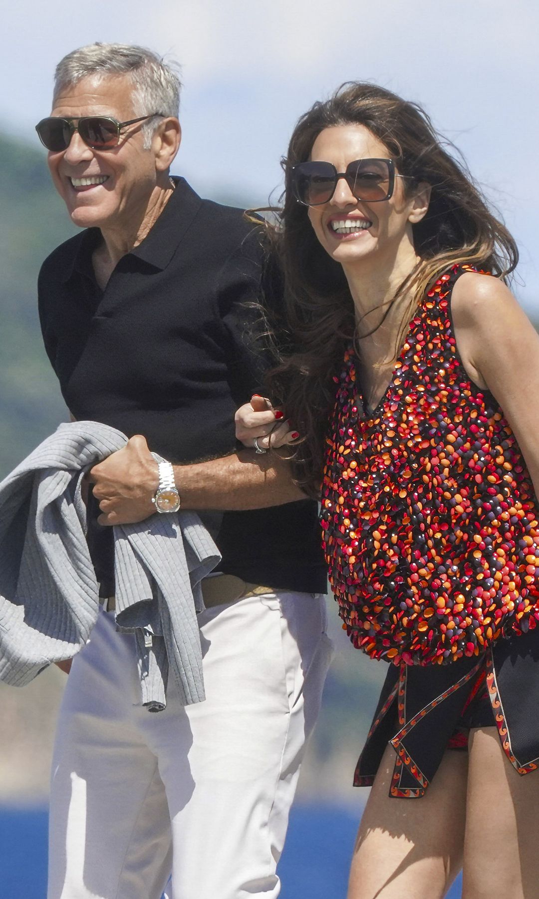 Amal Clooney turns heads in boho-glam minidress while celebrating George Clooney’s 65th birthday in Saint-Tropez